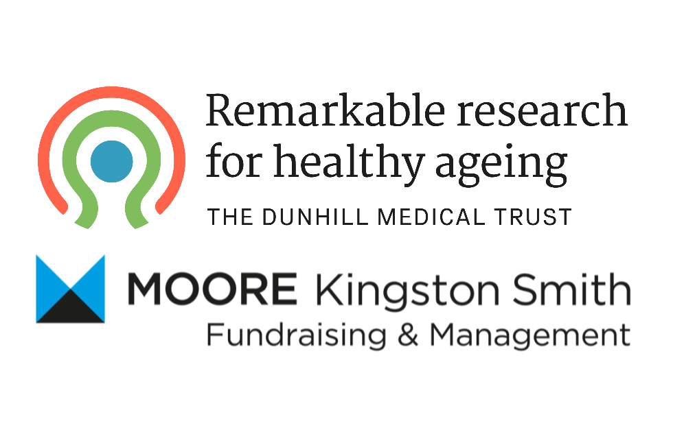 Dunhill Medical Trust logo and Moore Kingston Smith logo